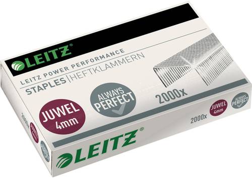 Leitz 56400000 Typ (Heftklammern): JUWEL 4 mm Heftklammer 2000 St. Heftleistung: 12 Bl. (80 g/m²)
