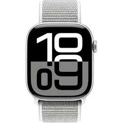 Crong Sportarmband Apple Watch 42mm (20 mm, Nylon), Uhrenarmband, Grau, Silber