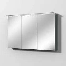 Sanipa Wandvorbau Spiegelschrank „Malte“ 1200 × 750 × 149 mm Anschlag links, links in Anthrazit (glanz), Anschlag links