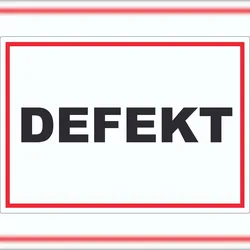 HB-Druck Defekt Aufkleber A4 (210x297mm)