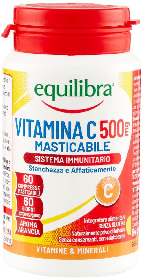 EQUILIBRA Srl Equilibra Vitamina C 500 Masticabile, 60 Compresse