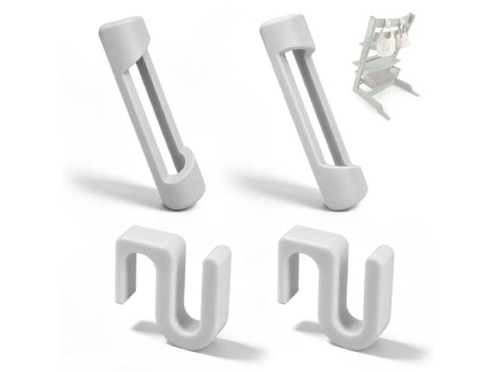 Organisateur de chaise enfant compatible avec Stokke Tripp Trapp Ensemble d'adaptateurs de panier en filet compatible avec IKEA Trofast Boîte de rangement et 2 crochets de rangement pour accessoires