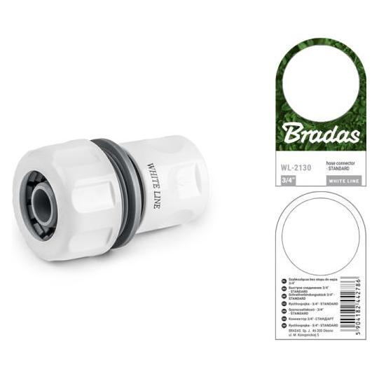 Bradas Schlauchkupplung WHITE LINE, 3/4", weiá (Kupplung) (WL-2130)