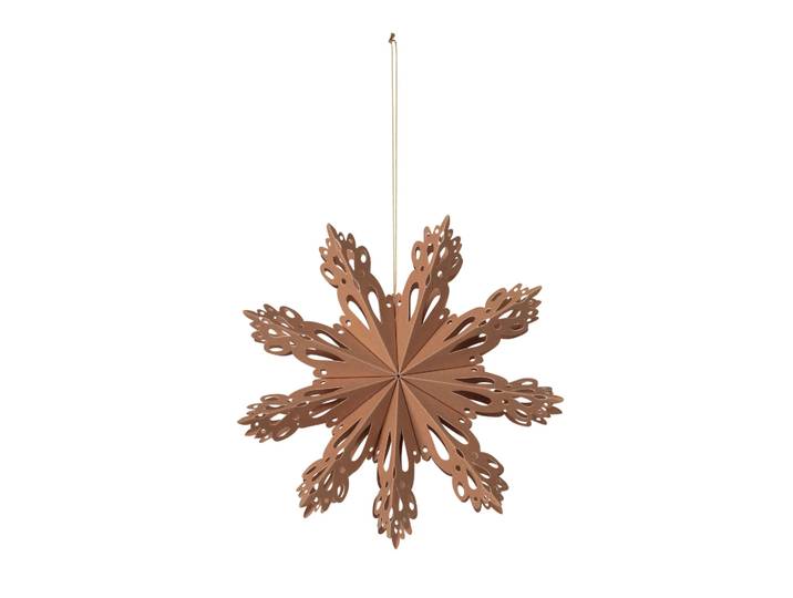 Broste Copenhagen Décoration de Noël Snowflake Indian tan Ø15 cm