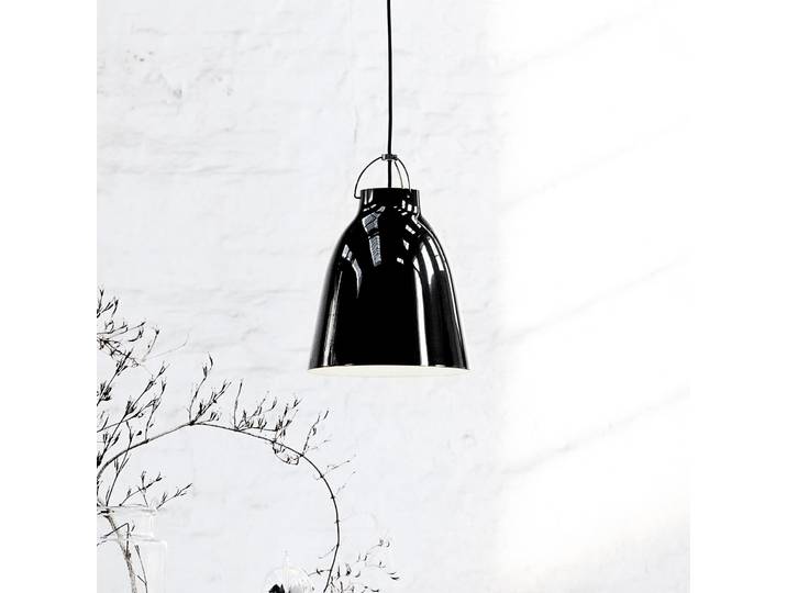 Caravaggio™ P2 Pendelleuchte SchwarzSchwarz - Fritz Hansen Caravaggio P2 - Wohnzimmer - Design - Metall - Einflammig