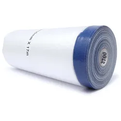 Maler-Abdeckfolie mit Gewebeklebeband, 17 m x 2700 mm, blau mit Folie
