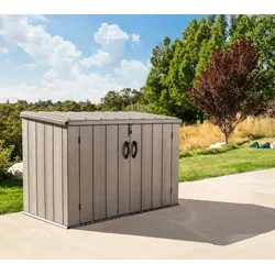 Lifetime Greg | Kunststoff Mülltonnenbox | 3x240 L| Grau/Braun | 108x191x132 cm - Grau/Braun