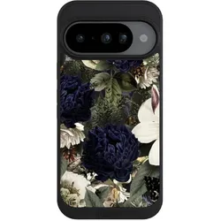 Nivocase Handyhülle für Google Pixel 10 Hülle NIVOpure Case Schwarz Blumen Utart Vintage (Google Pixel 10), Smartphone Hülle, Schwarz