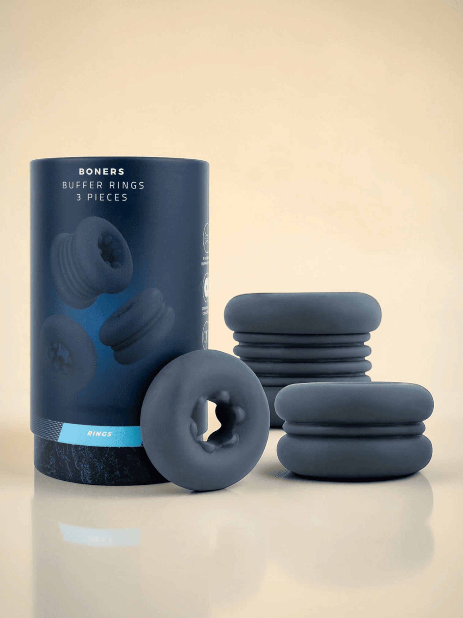 Boners Anneaux de butée 3 pièces - Bleu
