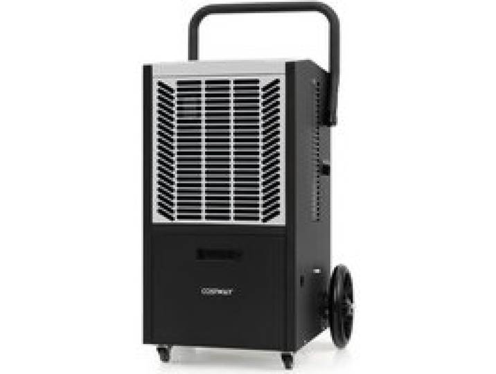 Déshumidificateur Professionnel 66L/Jour COSTWAY-Zone Max 418 m²-2 Vitesse Ventilateur-Minuterie 24 H-Pompe-Tuyau de Vidange-Blanc