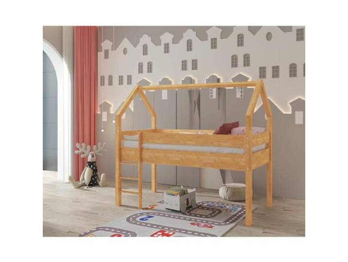 Alpi2 Hausbett aus Kiefer in Natur 90x200 cm