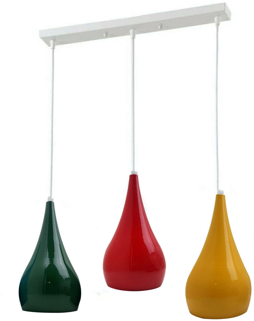George Oliver Continuum 3 - Light Pendant Red/Yellow/Green 127cm H X 45cm W X 127cm D