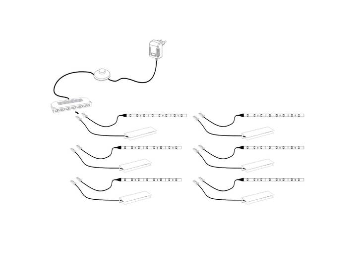 LED-Beleuchtung V 75 x 1 x 1cm Kunststoff