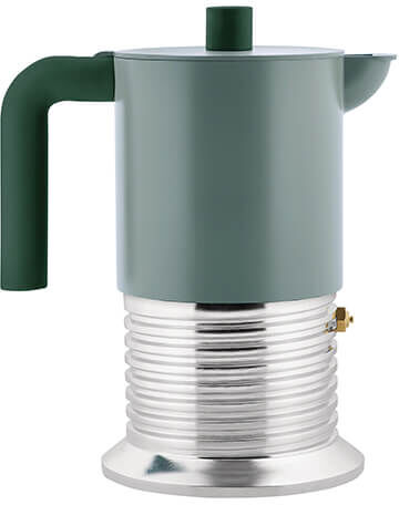Alessi Vite 6 Cups Espresso Coffee Maker Green