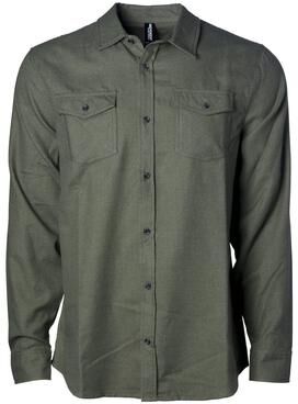 Independent Trading Co. EXP50F Men's Flannel Shirt in Army Heather size 3XL