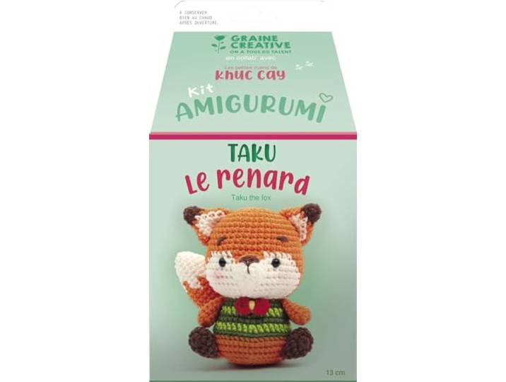 Fox Amigurumi-set 130 x 260 x 130 mm
