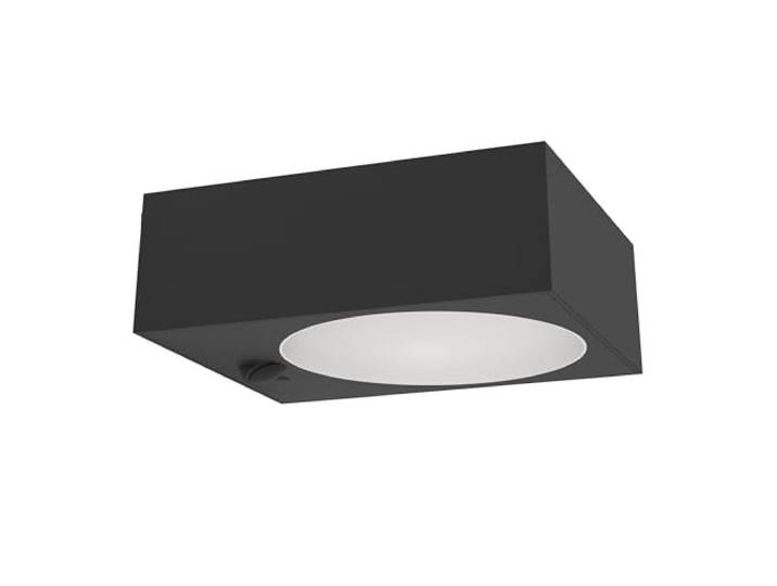 Eglo Applique mural extérieur LED Darfano\, lampe de façade solaire avec détecteur de mouvement\, éclairage pour terrasse et jardin\, spot en plastique anthracite\, blanc neutre\, IP54
