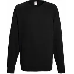 Fruit of the Loom Light Raglan Sweat Schwarz Large Herren