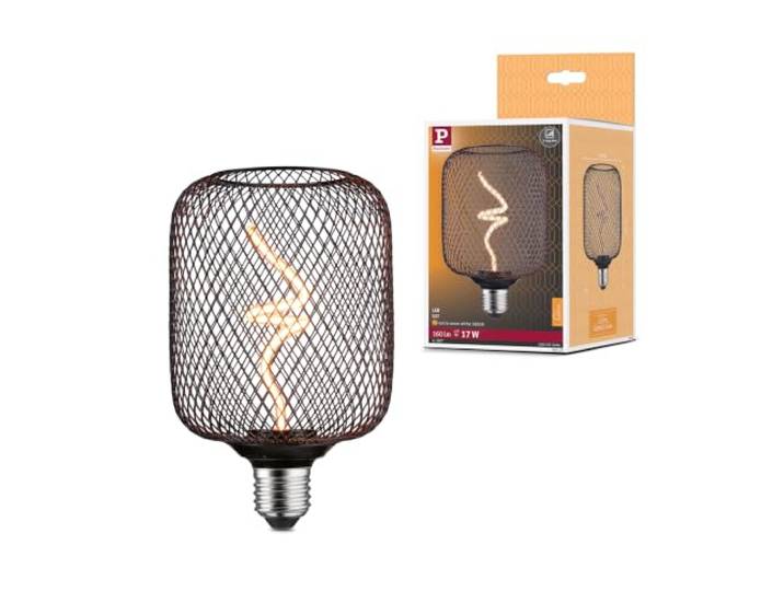 Paulmann 29262 Metallic Glow Standard 230V LED Leuchtmittel Zyl E27 160lm 4W 1800K dimmbar Schwarz