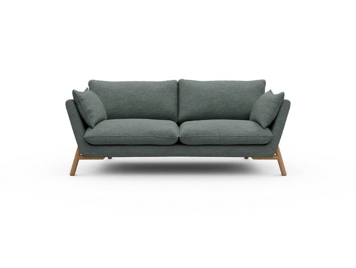 moebelfaktor Sofa Emil 2-Sitzer, schräg gestellte Armlehnen, hoher Rücken