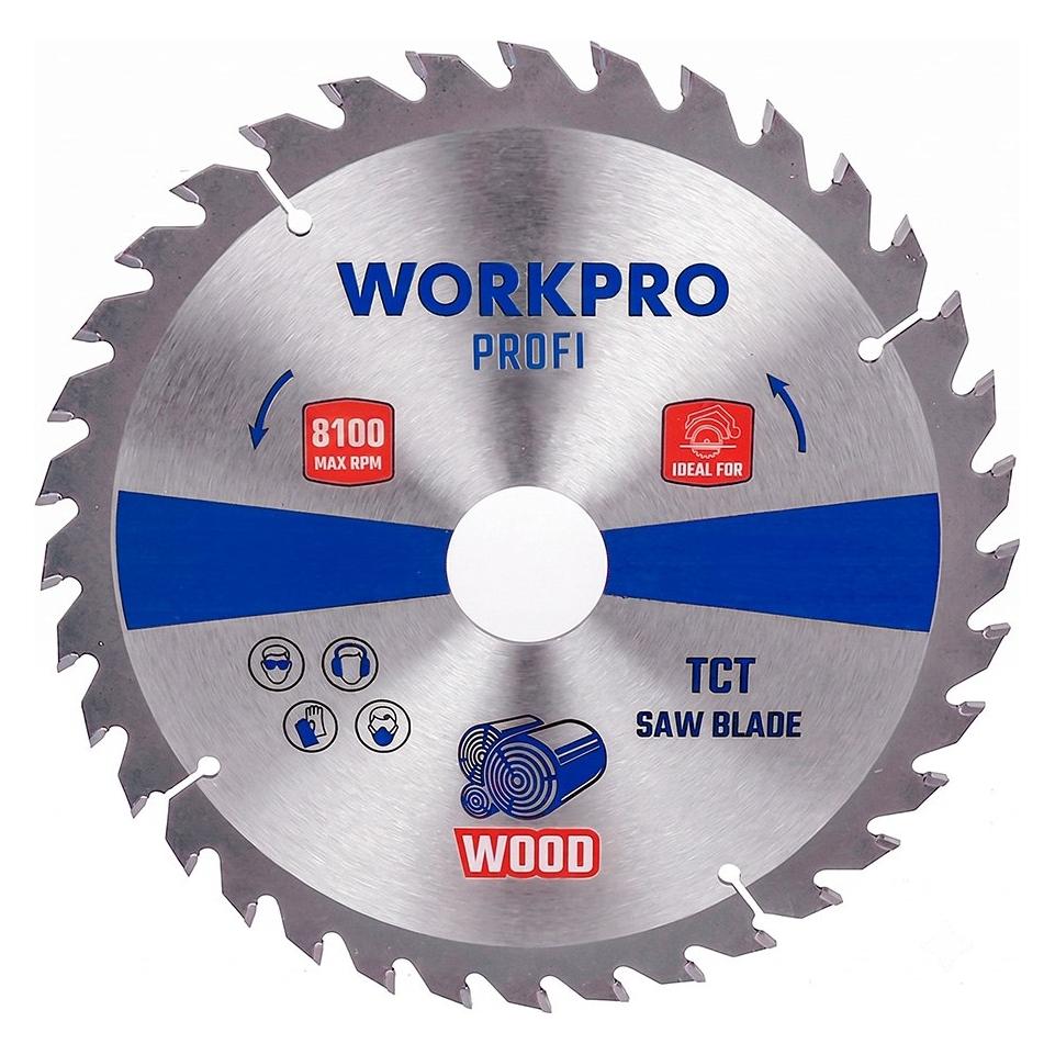Workpro Tct circular saw blade for wood, professional, ø165 x 20 mm x 30 teeth (69069703)