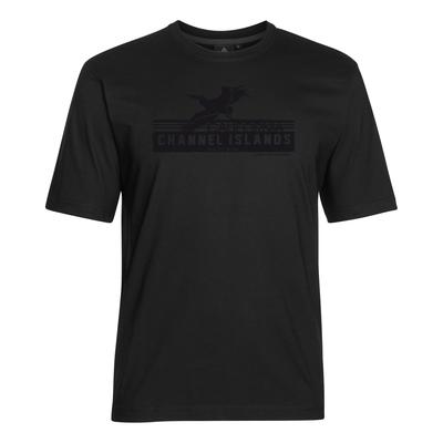 T-Shirt AHORN SPORTSWEAR "CHANNEL ISLANDS", Herren, Gr. 5XL, schwarz, 100% Baumwolle, bedruckt, normal, Rundhals, Shirts T-Shirt, mit großem Frontprint