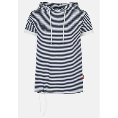 T-Shirt SALZHAUT "Shirt BAGALUTEN", Damen, Gr. XS, blau (navy sanftes weiß), Obermaterial: 95% Baumwolle CO. 5% Elasthan EL., Shirts T-Shirt