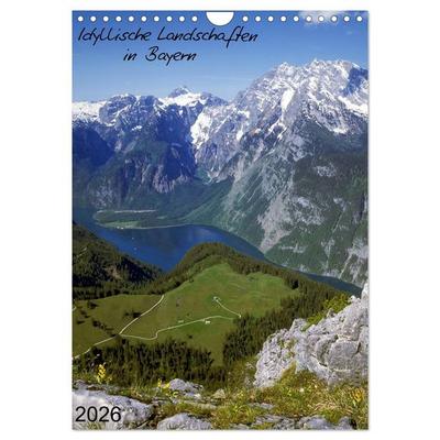 Idyllische Landschaften in Bayern (Wandkalender 2026 DIN A4 hoch), CALVENDO Monatskalender