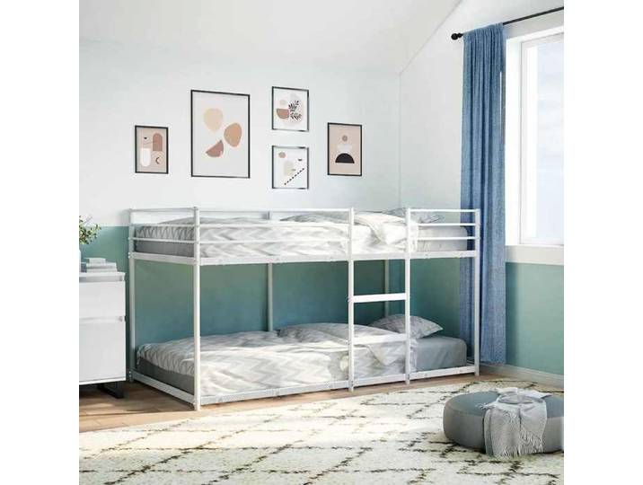 Remise Lit 1 personne Lit superposé sans matelas blanc 75 x 190 cm acier JILIMAISON2025 62723343