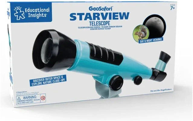 GeoSafari - MoonScope, Kid-Friendly Beginner Telescope for Astronomy Exploration and Fun, Includes Tabletop Tripod and Activity Journal