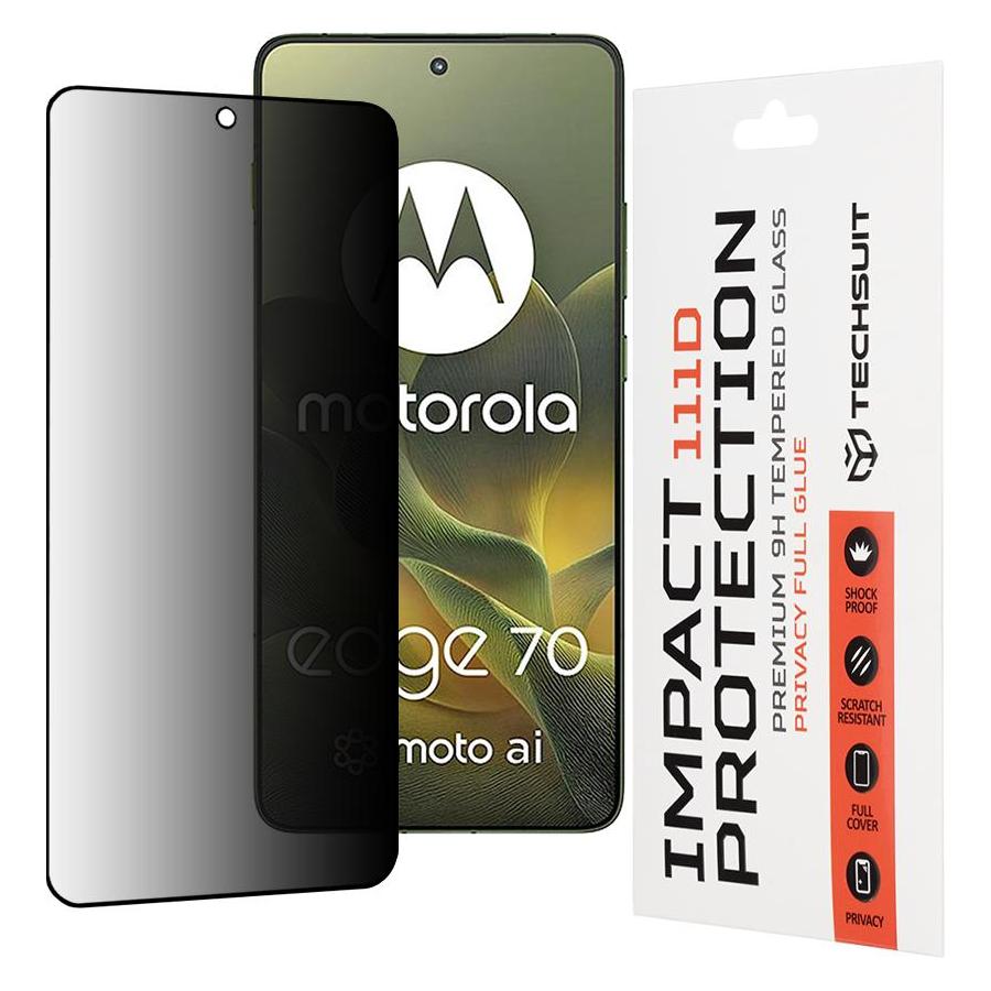 Techsuit - 111D Privacy Full Glue - Motorola Edge 70 - Black (Motorola Edge 70) (64745119)