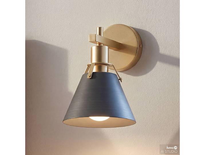Wandleuchte SHAN mit Akku-Leuchtmittel 18 x 23 x 18cm Grau/Grau Eisen, gebürstet LED LED-Platine