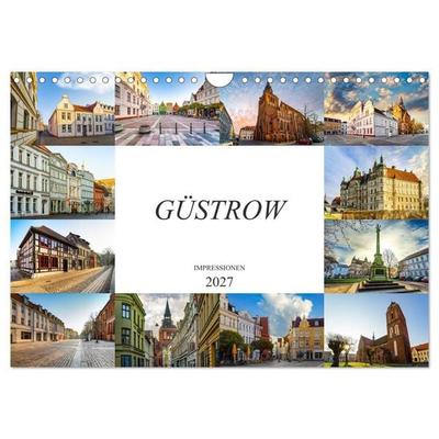 Güstrow Impressionen (Wandkalender 2027 DIN A4 quer), CALVENDO Monatskalender