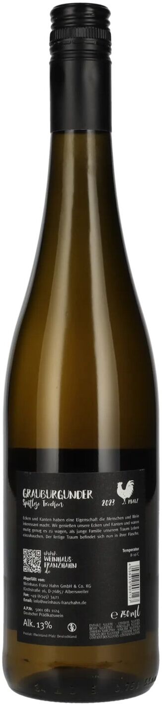 Weinhaus Franz Hahn Franz Hahn Grauburgunder 2023 13% Vol. 0,75l