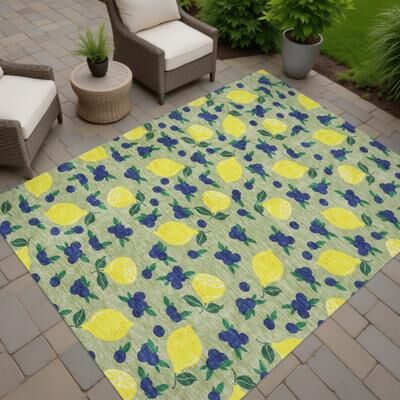 Addison Rugs Machine Washable Indoor/ Outdoor Citrus Berry Chantille Rug