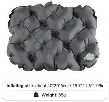 Uplifted Goods Inflatable Mattress Seat Cushion Portable For Outdoor Camping Hiking grey