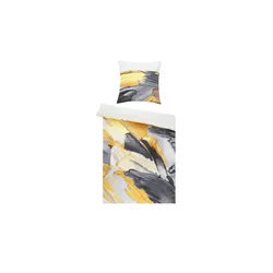indigo Mako-Satin Wendebettwäsche  Brushstroke ¦ mehrfarbig ¦ Maße (cm): B: 135