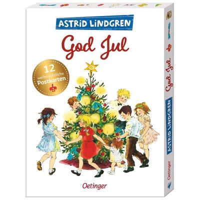Astrid Lindgren. God Jul. 12 wunderschöne Weihnachtskarten zum Verschicken, Karte von Astrid Lindgren, Verlag Friedrich Oetinger GmbH