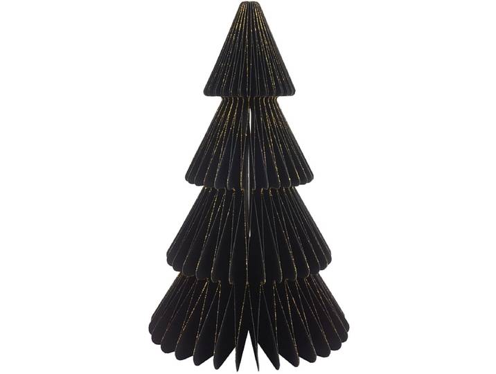 Tannenbaum aus Papier MERRY schwarz
