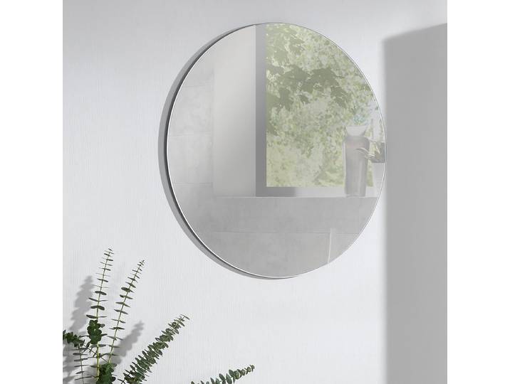 home24 Spiegel rond 60cm zilver gecoate spaanplaat 60cm