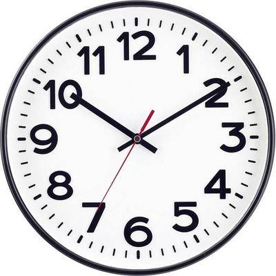 EUROTIME 53820-05 Funk Wanduhr 30cm Schwarz
