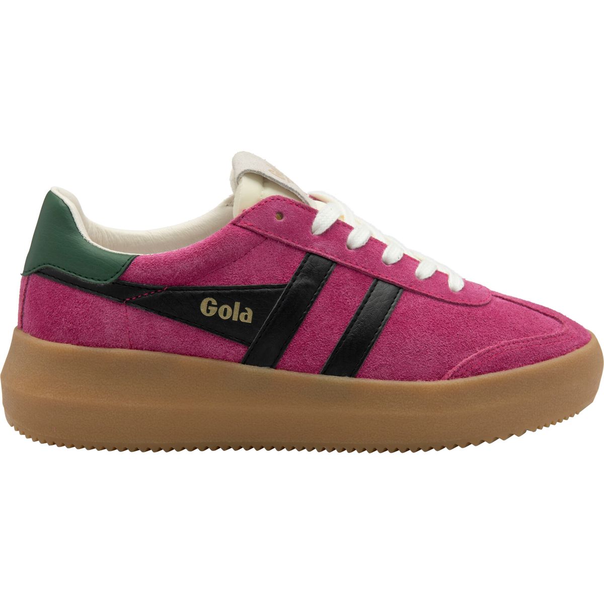 Gola Athena Sneaker Women fuschia/black/evergreen/gum (KB) 5 CLB573-KB-5-fuschiablackevergreengum