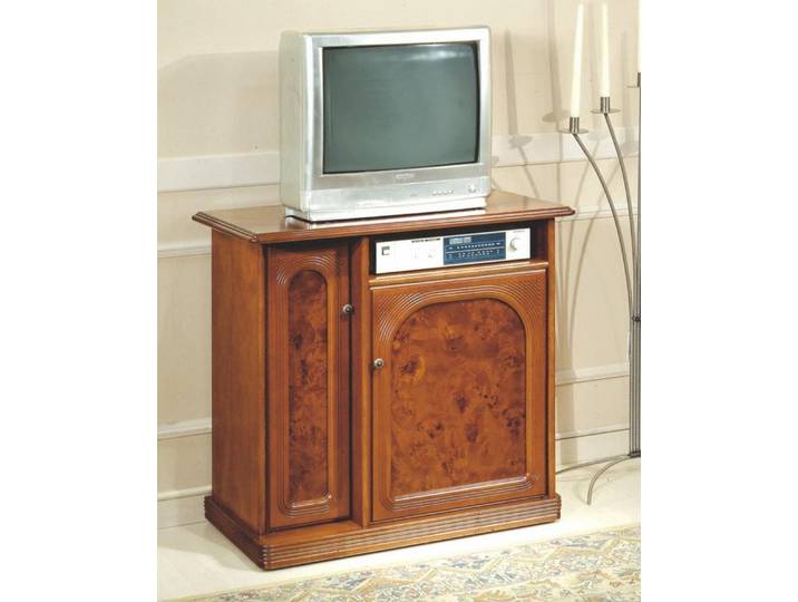 JVmoebel TV-Schrank Luxuriöses braunes Sideboard aus Holz mit praktischen Regalen (1er Set) Made in Italy