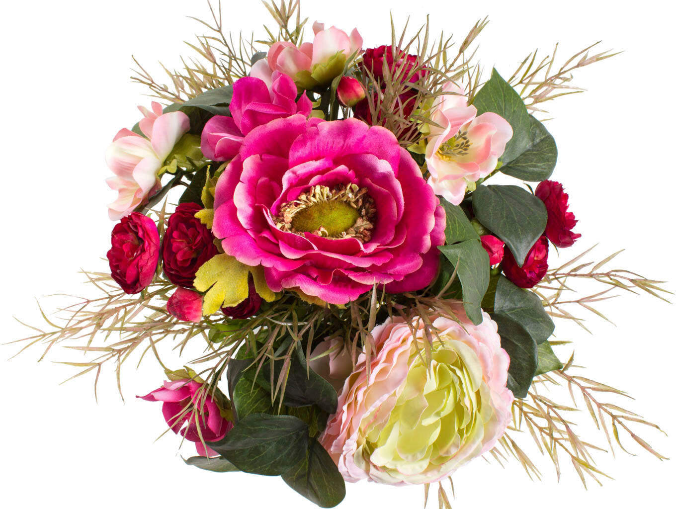 Kunstblume BOTANIC-HAUS "Anemonen-Ranunkel-Strauß", pink (pink, beauty), B:26cm H:27cm T:26cm Ø:26cm, Kunststoff, Kunstpflanzen, Kunstblume