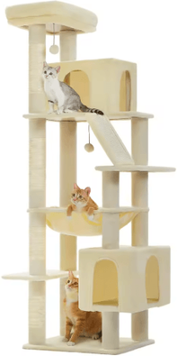 Inspire Picks Multi Level Cat Tree Tower With Large Condo Beds & Scratching Posts amt0281bg 180cm