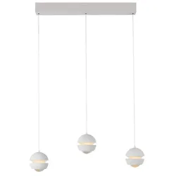SCHÖNER WOHNEN-Kollektion LED-Pendelleuchte Lini Alu, Eisen, Stahl & Metall Weiß