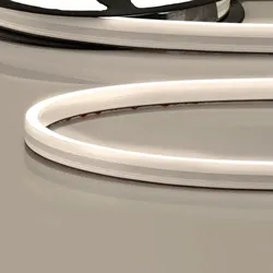 ISOLED Outdoor LED Strip NEON930 B08H12, IP67, 140 LED/m, 24V DC, 12W/m 3000K, 500cm / 0.8cm, inkl. Montageclips ISO-116195