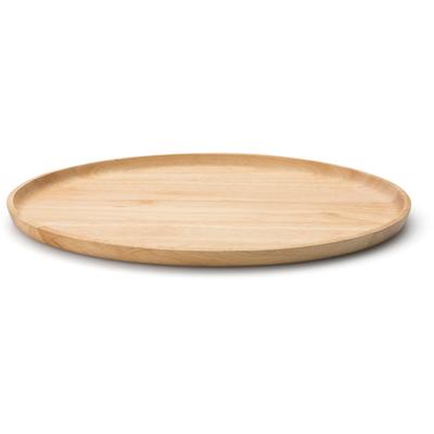 Tablett CONTINENTA, braun (holzfarben), B:25cm H:2cm L:36,5cm, Holzwerkstoff, Tabletts, oval, Gummibaum, ideal zum Servieren