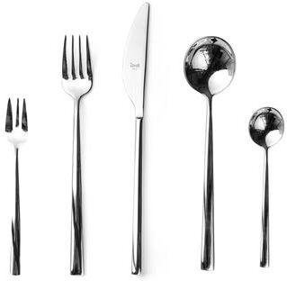 Mepra Movida Flatware Set with Cake Forks - 30 Pieces - Stainless Steel