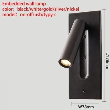 Uplift Essentials Adjustable Wall Lamp With USB Charging And 350 Rotation For Reading And Bedside Lighting black light 3000k usb